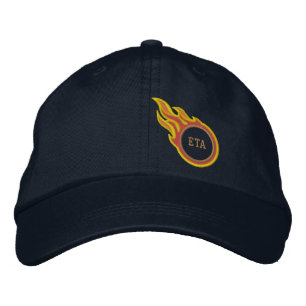 Casquette Brodée Monogramme de balle Flames de course personnalisée