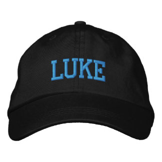 Casquette Brodée Monogramme de bloc athlétique bleu personnalisé