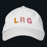 Casquette Brodée Monogramme de la fête de la mariée rose-jaune<br><div class="desc">Monogramme de la fête de la mariée rose jaune Premier Casquette de baseball brodé</div>