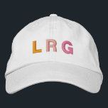 Casquette Brodée Monogramme de la fête de la mariée rose-jaune<br><div class="desc">Monogramme de la fête de la mariée rose jaune Premier Casquette de baseball brodé</div>