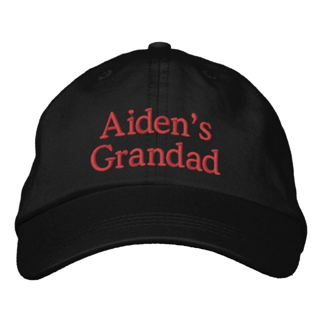 Casquette Brodée Monogramme du nom du petit-enfant Papy (Devant)