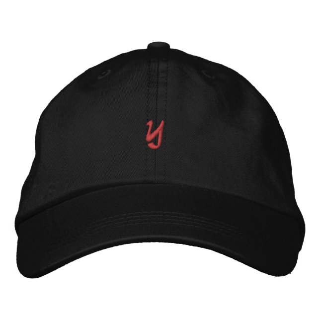 Casquette brodée monogramme initiale Y en majuscul (Devant)