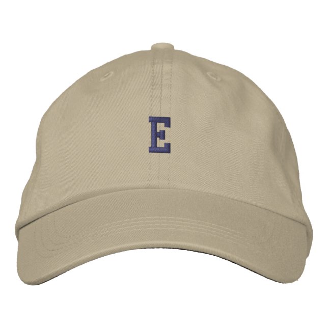 Casquette Brodée Monogramme Lettre E (Devant)