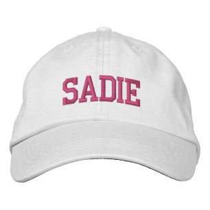 Casquette Brodée Monogramme personnalisé en bloc athlétique rose