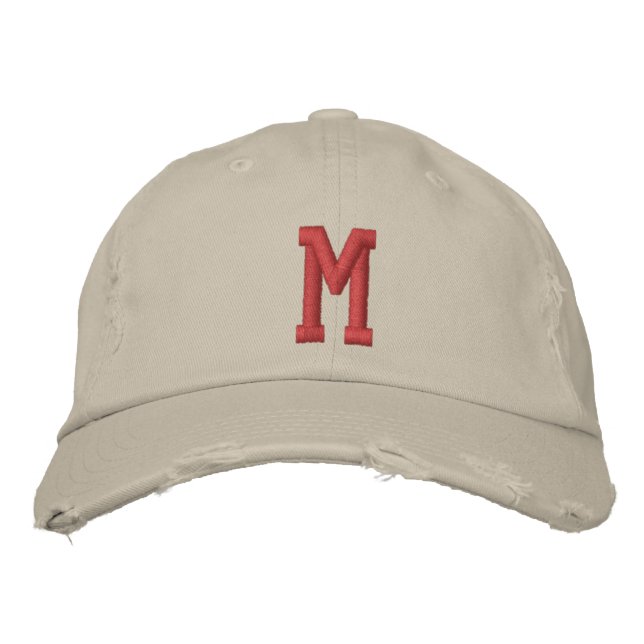 Casquette Brodée Monogramme personnalisé initiale gras (Devant)