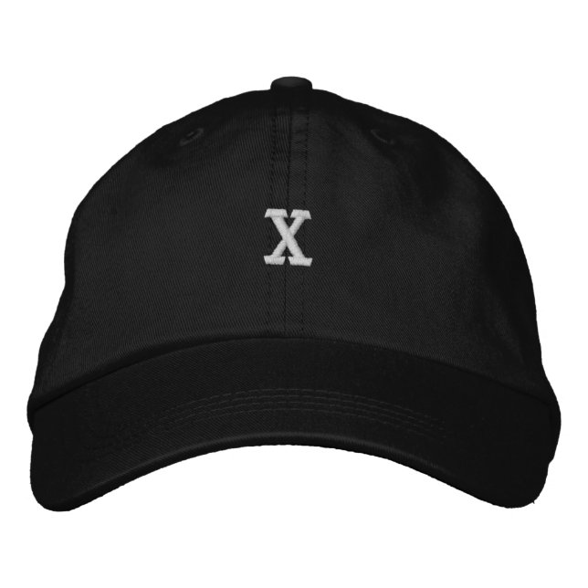 Casquette brodée monogramme symbole lettre X (Devant)