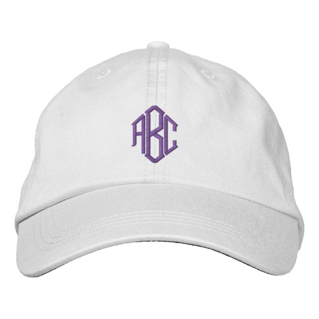 Casquette Brodée Monogramme Violet (Devant)
