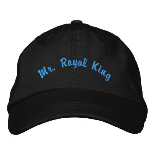 Casquette Brodée Monsieur Royal King Thème Élégant Sombre-Casquette