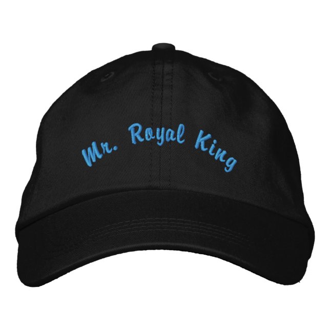 Casquette Brodée Monsieur Royal King Thème Élégant Sombre-Casquette (Devant)