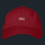 Casquette Brodée Montrer le mot King finement sur le côté avant<br><div class="desc">Surveillez votre regard avec ce casquette rouge qui attire l'oeil, en mettant en valeur le mot "King" finement brodé sur le devant. Conçu en tissu durable et de haute qualité, il offre un mélange unique de style et de confort, avec une sangle réglable pour un ajustement sur mesure. Une pièce...</div>