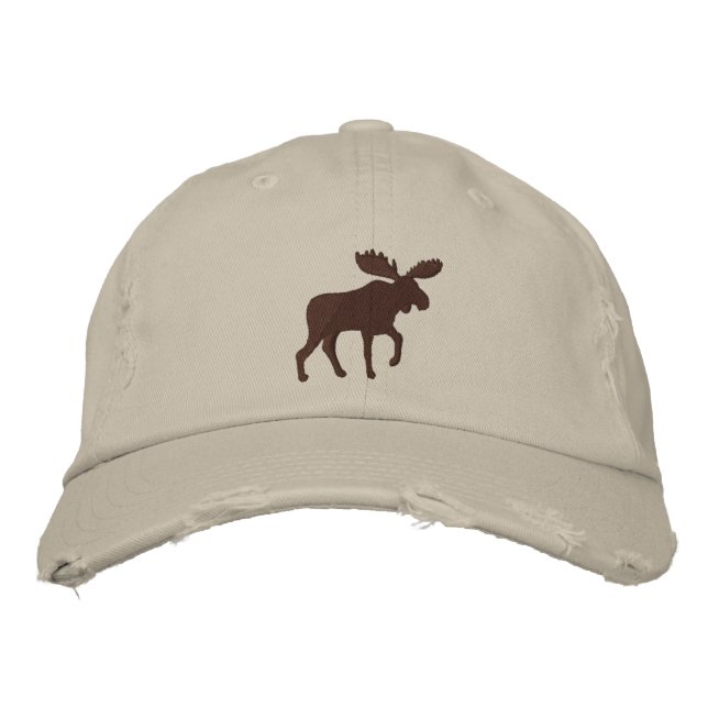 Casquette Brodée Moose Silhouette Cool Randonneur passionné extérie (Devant)