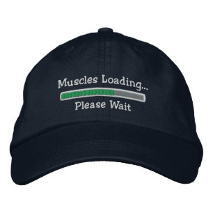 Casquette Brodée Muscles chargés Veuillez patienter