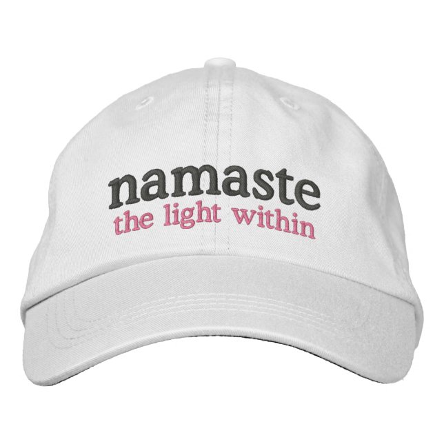 Casquette Brodée Namaste la lumière à l'intérieur (Devant)