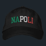 Casquette Brodée NAPOLI "Naples" Italie Drapeau Couleurs Vert Blanc<br><div class="desc">NAPOLI "Naples" Ville italienne brodée avec Italie Drapeau Couleurs Vert Blanc et Rouge sur casquette en coton noir. Fait un cadeau merveilleux pour quiconque adore le beau pays de l'Italie!</div>