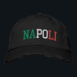 Casquette Brodée NAPOLI Naples Italie Vert Blanc Rouge Rouge Vintag<br><div class="desc">NAPOLI "Naples" Ville italienne brodée avec Italie Drapeau Couleurs Vert Blanc et Rouge sur Noir vintage casquette en coton affligé. Fait un cadeau merveilleux pour quiconque adore le beau pays de l'Italie!</div>