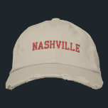 Casquette Brodée NASHVILLE Broderie rouge style Vintage<br><div class="desc">NASHVILLE Rouge brodé vintage style casquette en coton affligé. Fait un cadeau merveilleux pour quiconque aime Nashville TN! Si vous préférez avoir votre texte personnel, il vous suffit de cliquer sur le bouton "Personnaliser ce modèle" pour entrer votre choix de texte personnalisé. La broderie est également personnalisable à d'autres choix...</div>