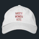 Casquette Brodée Nasty Woman Vote hot rose fuchsia personnalisée mo<br><div class="desc">Nasty Woman Vote hot rose,  magenta,  fuchsia texte personnalisé moderne Casquette de baseball brodé. Disponible en plusieurs couleurs et options de style.</div>