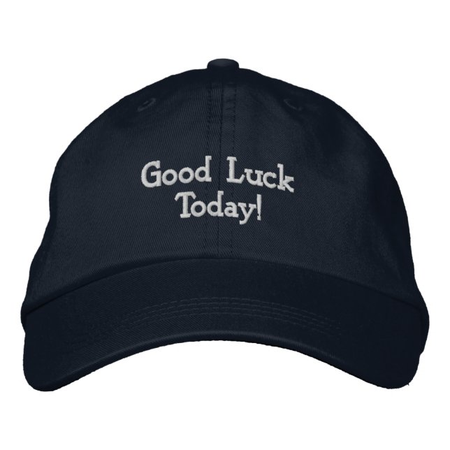 Casquette brodée Navy – Bonne Chance Aujourd'hui ! (Devant)