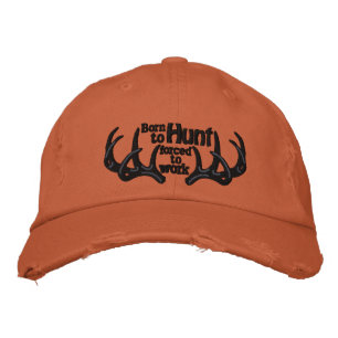 Casquette Brodée Né à la chasse forcé au travail