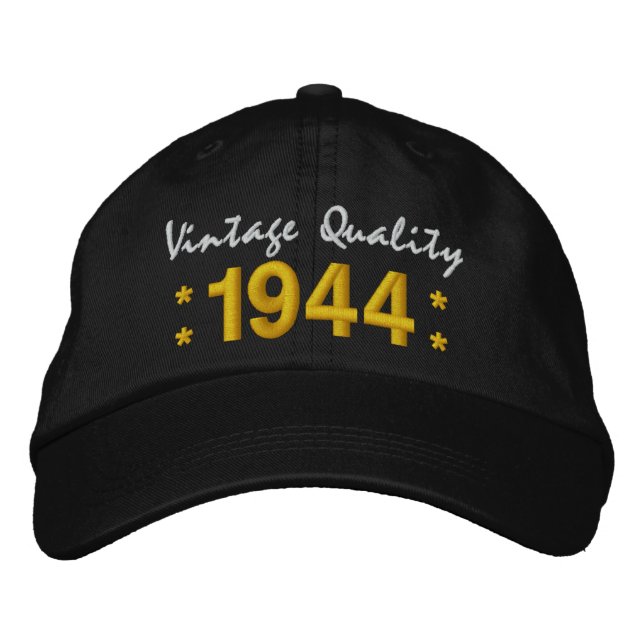 Casquette Brodée Né en 1944 ou toute année 70e anniversaire V01A NO (Devant)