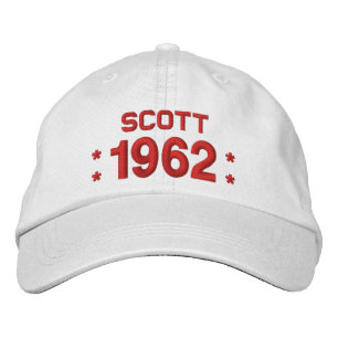 Casquette Brodée Né en 1962 ou toute année 55e anniversaire W03D WH