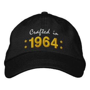 Casquette Brodée Né en 1964 ou toute année 50e anniversaire V03 NOI