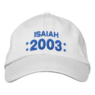 Casquette Brodée Né en 2003 ou toute année Anniversaire W04H BLANC