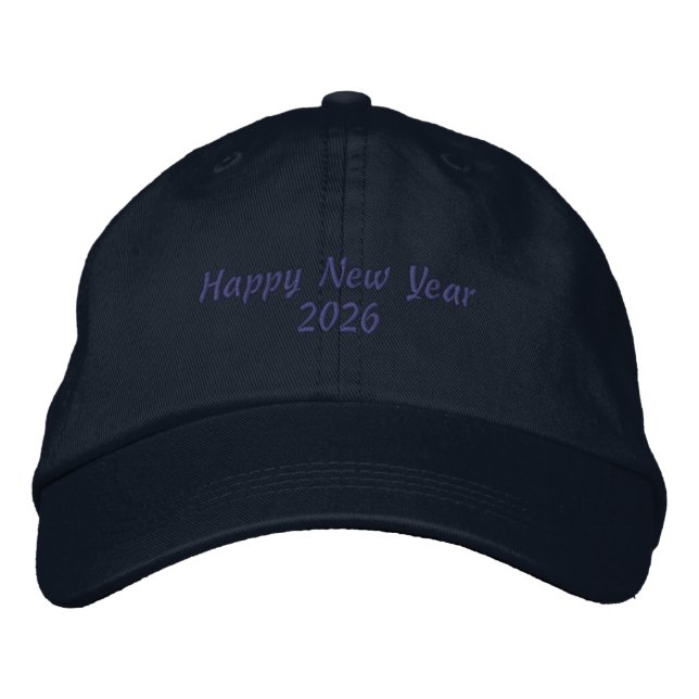 Casquette Brodée New Year Hair Accessories-Hat Elegant Look Navy  (Devant)