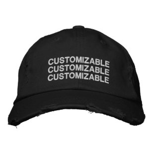 Casquette Brodée Noir PERSONNALISABLE