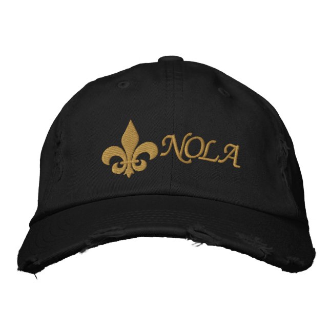 Casquette Brodée NOLA Fleur De Lis (Devant)