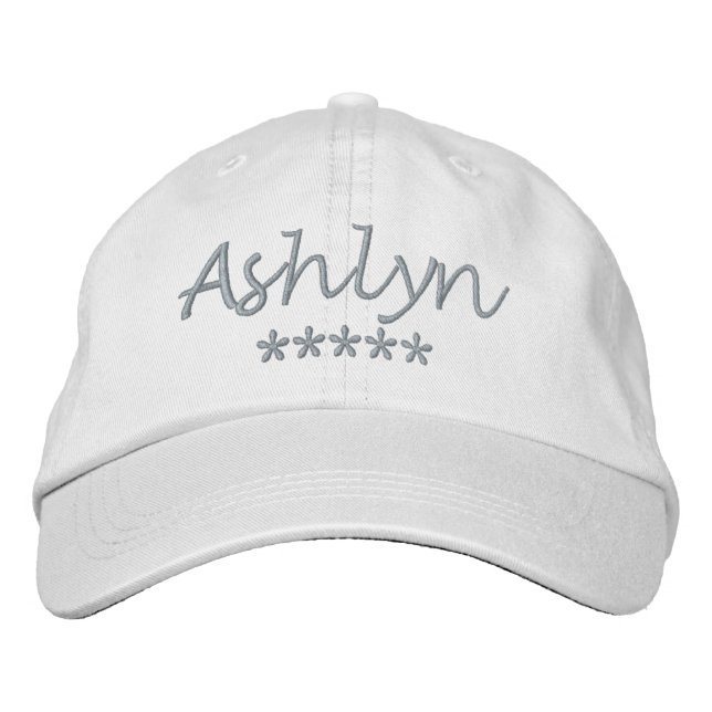 Casquette Brodée Nom Ashlyn (Devant)