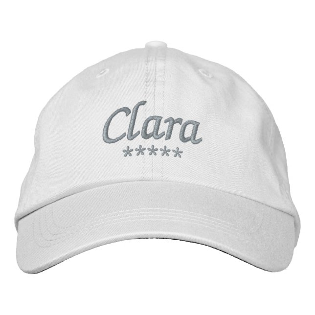 Casquette Brodée Nom Clara (Devant)