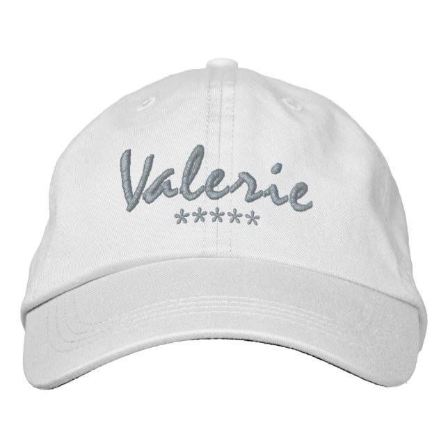 Casquette Brodée Nom de la valerie (Devant)