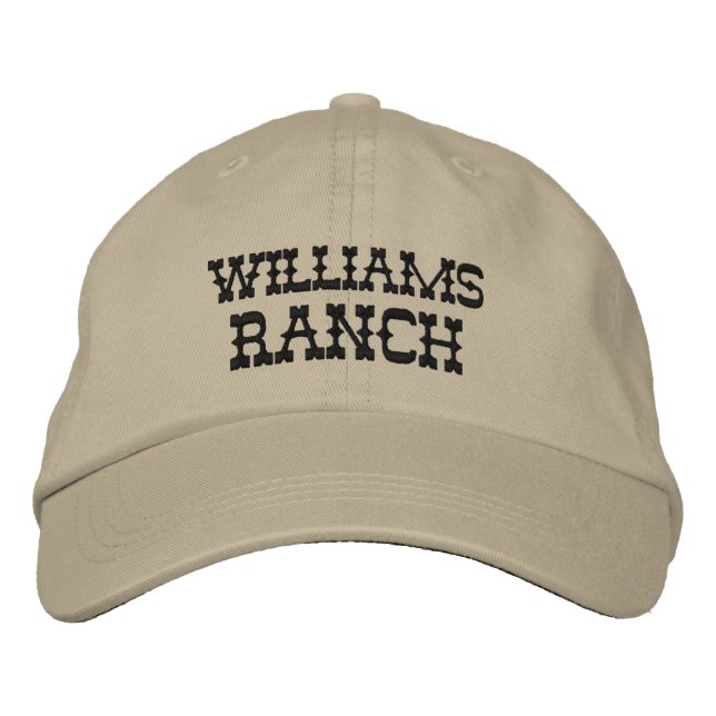 Casquette Brodée Nom de ranch personnalisé (Devant)