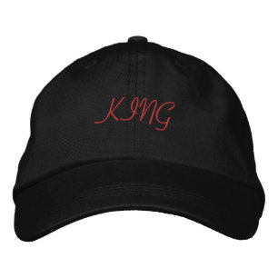 Casquette Brodée Nom de texte imprimé roi Cadeau à votre proche Sup