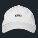 Casquette Brodée Nom King personnalisé noir couleur texte Visiteur<br><div class="desc">Roi Nom Couleur noire Visor Texte Blanc Brodé Casquette de baseball. Font Name is Century, Font Size 30, King Black Color Text. Style type est Alternative Apparel Basic Casquette réglable, Color type is White.</div>