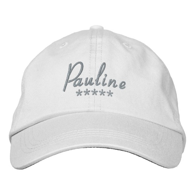 Casquette Brodée Nom Pauline (Devant)