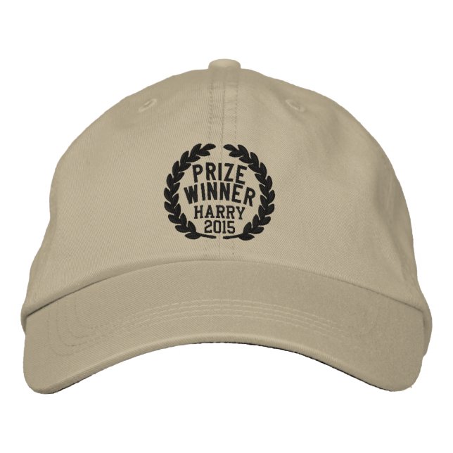 Casquette Brodée Nom personnalisable Année Lauréat du prix Broderie (Devant)