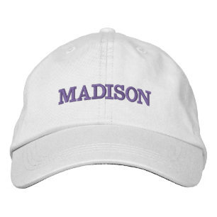 Casquette Brodée Nom personnalisé moderne raisin violet texte