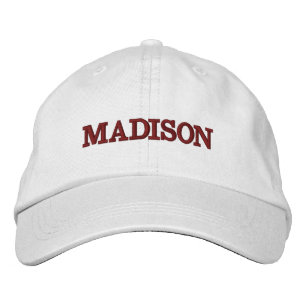 Casquette Brodée Nom personnalisé moderne texte bordeaux