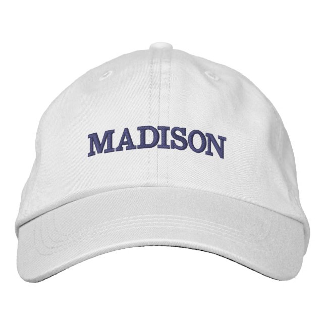 Casquette Brodée Nom personnalisé moderne violet texte (Devant)