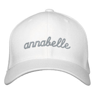 Casquette Brodée Nom personnalisé   Monogramme moderne rose vif