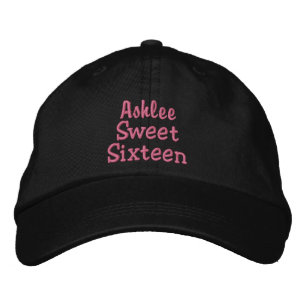 Casquette Brodée Nom personnalisé sweet sixteen V31