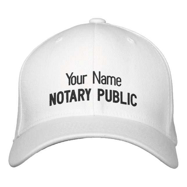 Casquette Brodée Nom public Customisé du notaire (Devant)