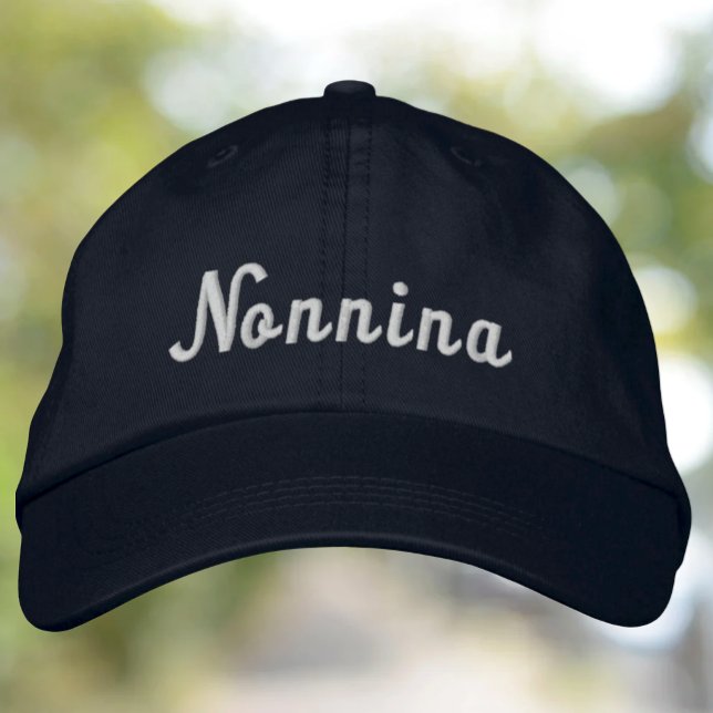 Casquette Brodée Nonnina Grand-mère italienne (Nonnina Embroidered Baseball Cap for your sweet Italian grandma - birthday, Mother's Day, Christmas)