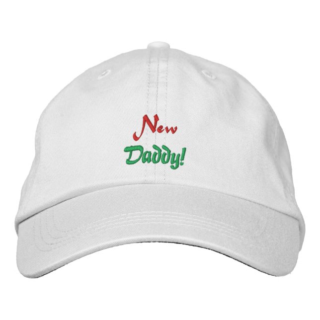 Casquette Brodée Nouveau, papa ! - Brodé Hay (Devant)