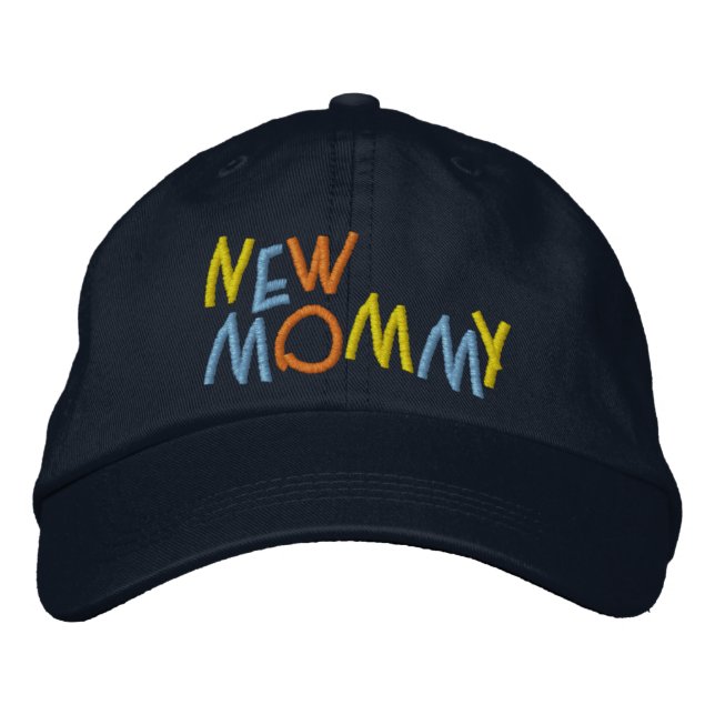 Casquette Brodée Nouvelle Maman Amusant Coloré (Devant)