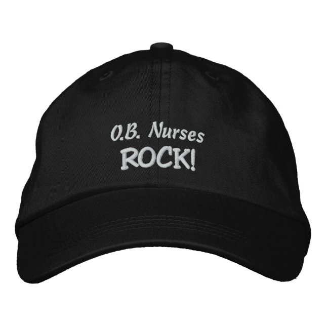 Casquette Brodée O.B. Nurses Rock ! (Devant)