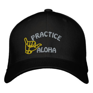 Casquette Brodée Oahu Pratiquer Aloha Shaka (Hang lâche)