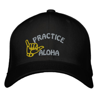 Casquette Brodée Oahu Pratiquer Aloha Shaka (Hang lâche)